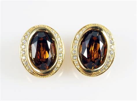 dior topaz earrings vintage|Dior earrings vintage.